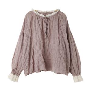 Lace Collar Spring Cotton Peasant Blouse