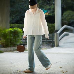 High-Counted Cotton Casual Oversized Shirt