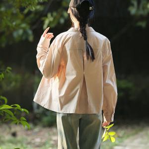 High-Counted Cotton Casual Oversized Shirt