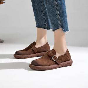 Daily Cozy Leather Slip-On Loafers for Women