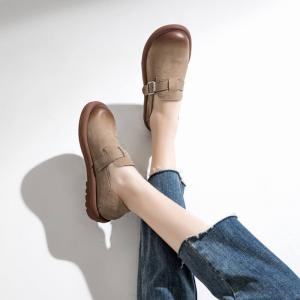 Daily Cozy Leather Slip-On Loafers for Women