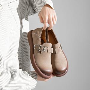 Daily Cozy Leather Slip-On Loafers for Women