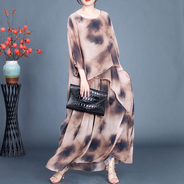 Modest Fashion Silk Layering Spring Dress