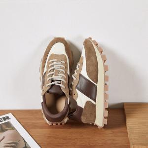 Sport Style Suede Leather Korean Sneakers