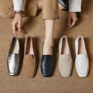 Business Casual Leather Suede Loafers