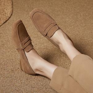 Business Casual Leather Suede Loafers