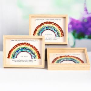 Nature Colorful Crystal Stones Rainbow Frame Decoration