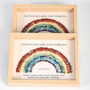 Nature Colorful Crystal Stones Rainbow Frame Decoration