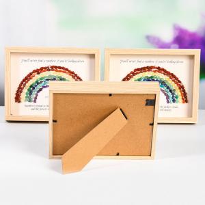 Nature Colorful Crystal Stones Rainbow Frame Decoration