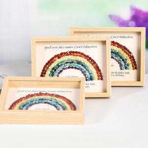 Nature Colorful Crystal Stones Rainbow Frame Decoration