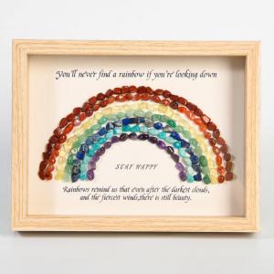 Nature Colorful Crystal Stones Rainbow Frame Decoration