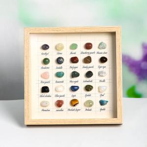 25 Colored Chakra Natural Stones Yoga Photo Frame