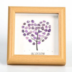 Natural Gemstones Crystal Tree Photo Frame Birthday Gift