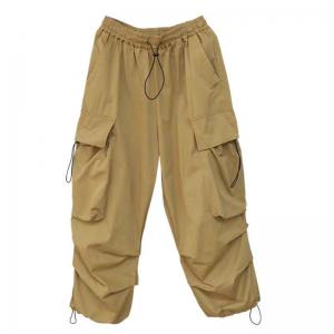 Side Flap Pockets Loose Pull-On Jogging Pants