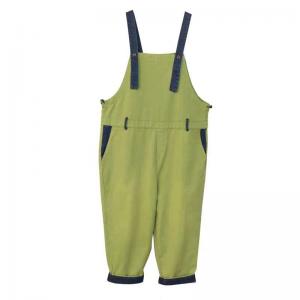 High Waist Loose Cotton Plain Bib Overalls