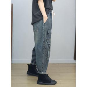 Pocket Decoration Casual Loose 90s Jeans