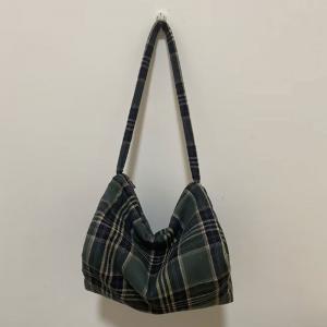 Cotton Blend Shoulder Korean Bag