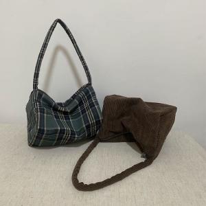 Cotton Blend Shoulder Korean Bag