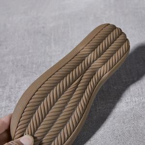 Cozy Cowhide Leather Wide Toe Slippers