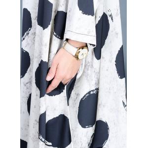 Heap Collar Polka Dot White Cocoon Dress