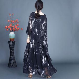 Modest Fashion Silk Layering Spring Dress
