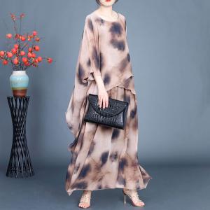 Modest Fashion Silk Layering Spring Dress