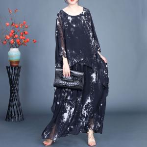 Modest Fashion Silk Layering Spring Dress