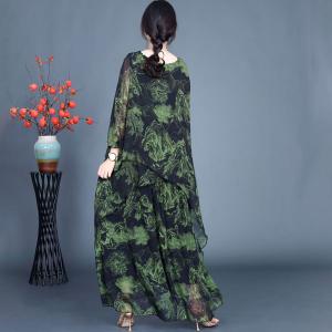 Modest Fashion Silk Layering Spring Dress