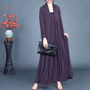 V-Neck Winter Elegant Maxi Brunch Dress