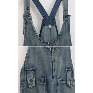 Front Straight Pockets Casual Jean Gardening Overalls