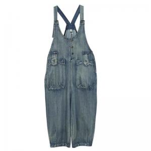 Front Straight Pockets Casual Jean Gardening Overalls