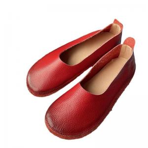 Soft Leather  Slip-On Breathable Granny Flats