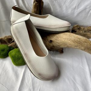 Soft Leather  Slip-On Breathable Granny Flats