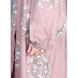 Round Flowers Embroidery Loose Elegant Cardigan