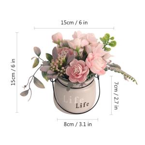 Mini Plant Artificial Plants Decoration Plastic Flowers Arrangements for Home Table
