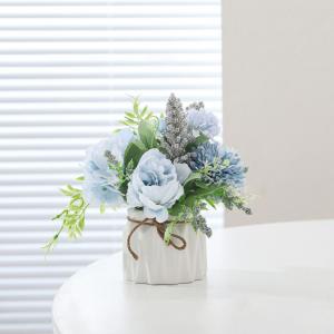 Artificial Flower Arrangements Mini Plant Silk Flowers Decoration