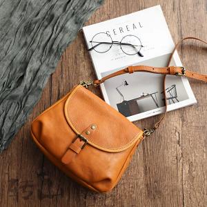 Street Fashion Cowhide Leather Saddle Bag