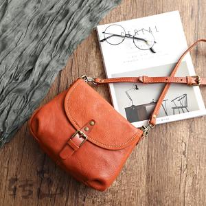 Street Fashion Cowhide Leather Saddle Bag