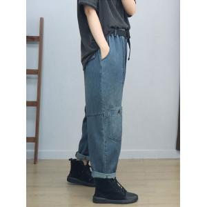 Denim Ribbon Stone Wash 90s Mom Jeans