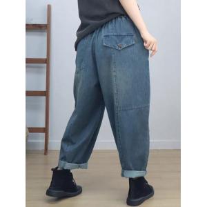 Denim Ribbon Stone Wash 90s Mom Jeans