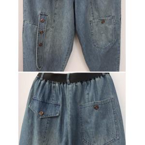 Denim Ribbon Stone Wash 90s Mom Jeans