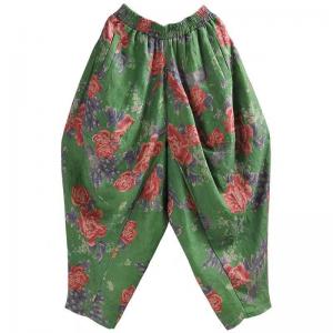 Organic Linen Handmade Printed Customized Elephant Pants