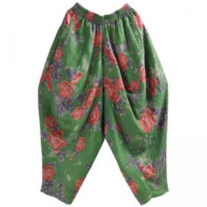 Organic Linen Handmade Printed Customized Elephant Pants