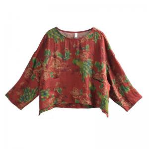 Designer Customized Eastern Linen Pullover Blouse