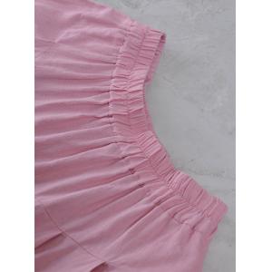 Summer Loose Linen Pink Customize Yoga Pants