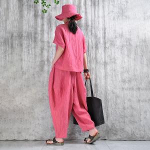 Yarn-Dyed Linen Customized Designer Harem Pants