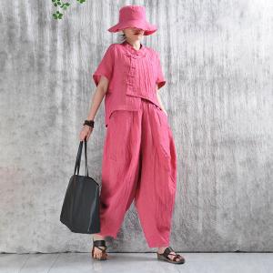 Yarn-Dyed Linen Customized Designer Harem Pants