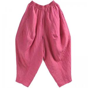 Yarn-Dyed Linen Customized Designer Harem Pants