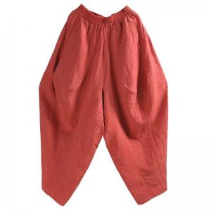 Yarn-Dyed Linen Customized Designer Harem Pants