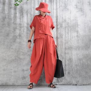 Yarn-Dyed Linen Customized Designer Harem Pants